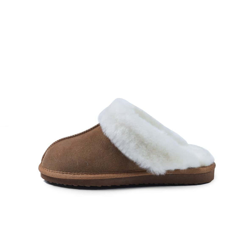 Snow Paw Chestnut Classic Ladies Sheepskin Slippers