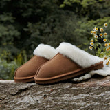 Chestnut Classic Ladies Sheepskin Slippers - side view