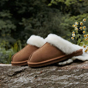 Chestnut Classic Ladies Sheepskin Slippers - side view