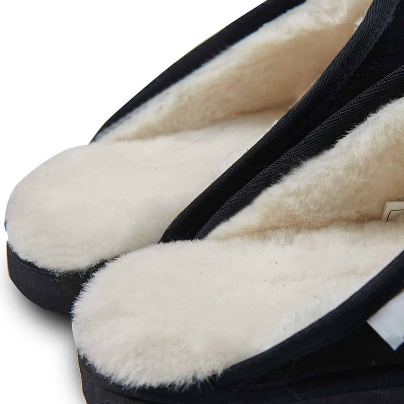 Men's Black Slippers - side