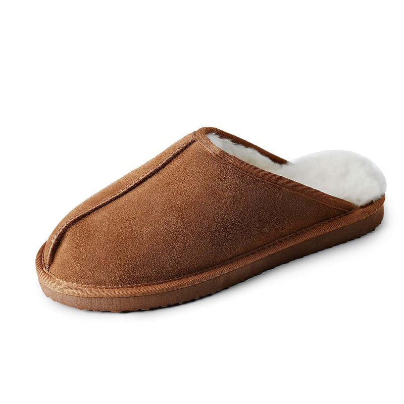 Snow Paw Chestnut Classic Men's Sheepskin Slippers