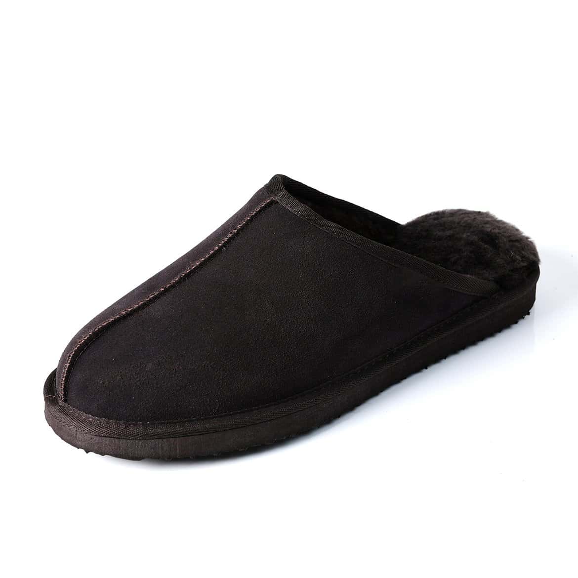 Snow Paw Coffee Classic Men's Sheepskin Slippers