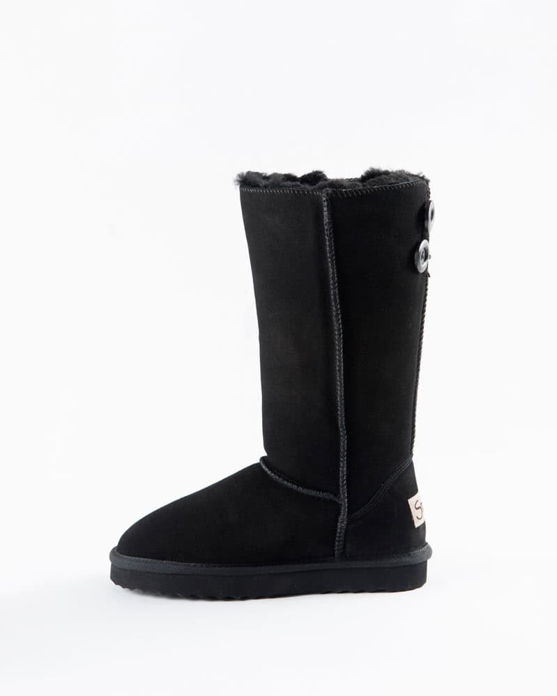 Black Tall Button Boot - alternate
