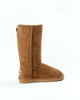 Chestnut Tall Button Boot - detail