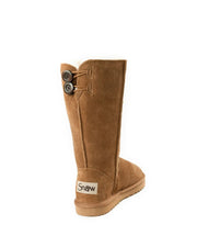 Chestnut Tall Button Boot - side