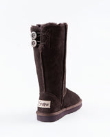 Coffee Tall Button Boot - detail