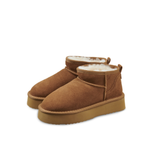Classic Chestnut Sheepskin Ankle Boots
