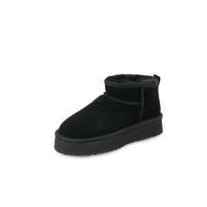 Classic Black Sheepskin Ankle Boots